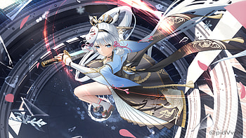 Kamisato Ayaka – Stunning Genshin Impact Video Game, Kamisato Ayaka (Genshin Impact), video game, Genshin Impact HD wallpaper