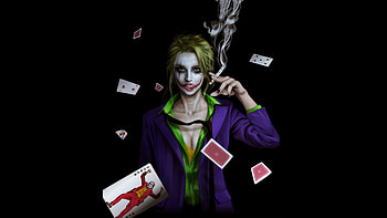 Joker Girl Smoking, joker, superheroes, artist, artwork, digital-art HD wallpaper