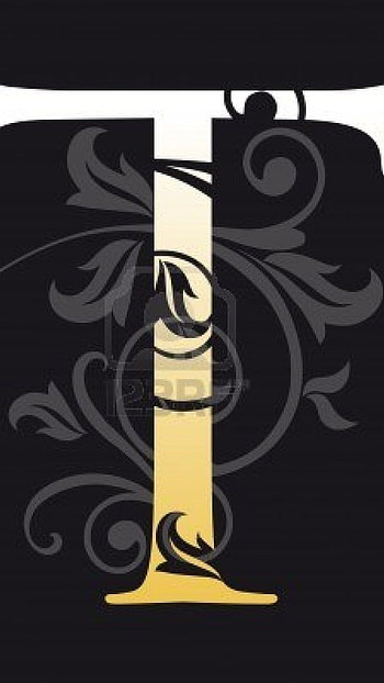 T Letter, Black Background HD phone wallpaper