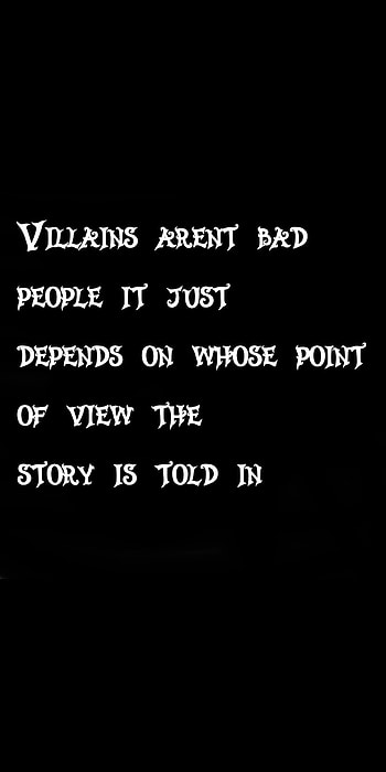 Quote, pov, Quote, villains HD phone wallpaper