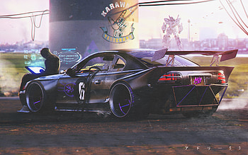 Cyberpunk Neon Retro Hacker Car, cyberpunk, artist, hacker, cars, artist, artwork, digital-art, deviantart HD wallpaper