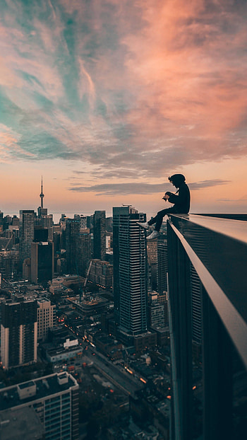 Cityscape, Rooftop HD phone wallpaper