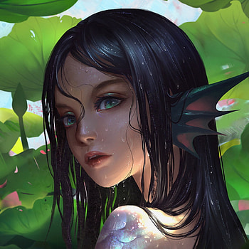 Mermaid, face, girl, luminita pham, siren, frumusete, gorgeous, superb, summer, fantasy, green, luminos, vara HD wallpaper