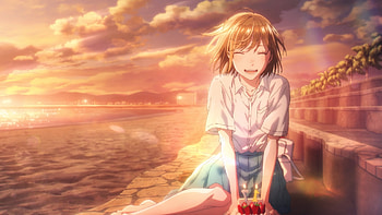 Chinatsu Kano from Blue Box - Stunning Anime Sunset, Anime, Blue Box, Chinatsu Kano HD wallpaper