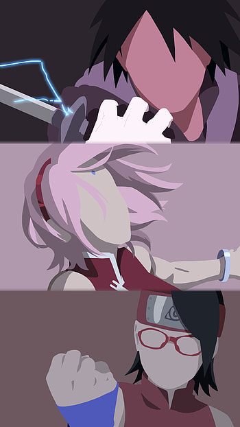 Sakura Haruno, Sasuke Uchiha, Sarada Uchiha, Anime, Boruto HD phone wallpaper
