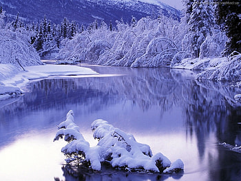 Landscape, Winter, Water, Rivers HD wallpaper