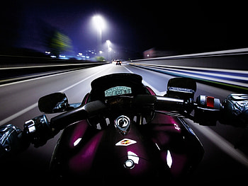 Transport, Landscape, Roads, Night, Motorcycles HD wallpaper