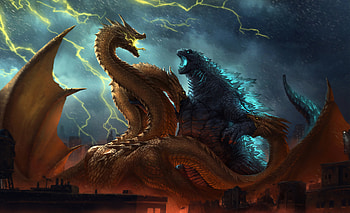 Godzilla King Of The Monsters Fanposter , godzilla-king-of-the-monsters, 2019-movies, movies, godzilla, poster, artstation, dragons, dragon HD wallpaper