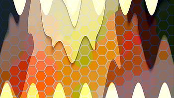 Colorful Artistic Shapes with a Hexagon Overlay, Abstract, hexagon HD wallpaper