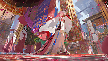 Baal Raiden Shogun Kazari Yae Miko Guuji Genshin Impact HD wallpaper
