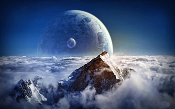 Landscape, Fantasy, Planets, Mountains HD wallpaper