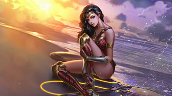 Wonder Woman Radiant, wonder-woman, superheroes, artist, artwork, digital-art, artstation HD wallpaper