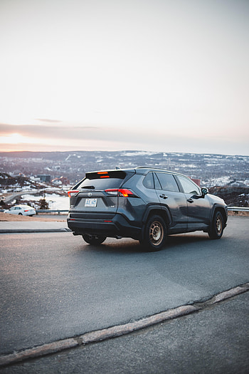 Toyota, Cars, Road, Car, Suv, Grey, Toyota Rav4 HD phone wallpaper