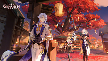 Kamisato Ayato, Jean, Amber, Lisa, Kaeya, Barbara, Diluc, Razor, Venti Genshin Impact HD wallpaper
