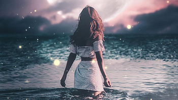 Fly Me To The Moon , alone, artist, artwork, digital-art HD wallpaper