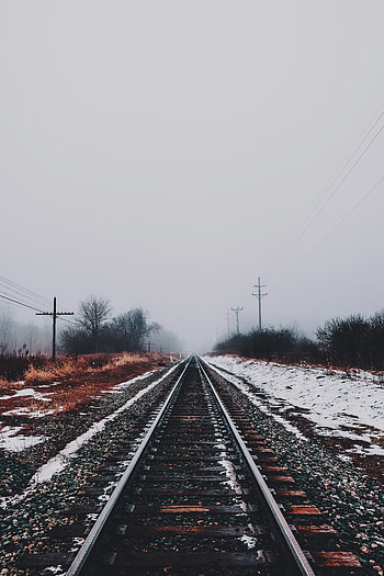 Winter, Nature, Snow, Railway HD phone wallpaper