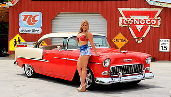 Chevrolet--Bel-Air, White, Classic, GM, Red, Model HD wallpaper