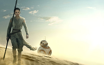 Rey and BB-8, Rey (Star Wars) HD wallpaper