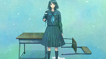 Anime Girl With School Uniform Anime Girl HD wallpaper