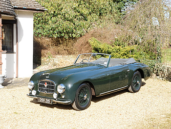 House, Auto, Nature, Trees, Aston Martin, Cars, Front View, Style, Retro, Shrubs, 1952 HD wallpaper