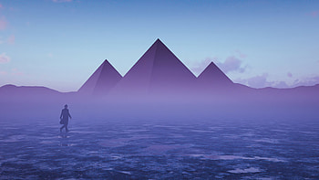 At Pyramid Sight, pyramid, artist, artwork, digital-art HD wallpaper