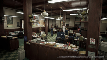 RoboCop: Rogue City - Futuristic Police Office Scene, video game, RoboCop: Rogue City HD wallpaper