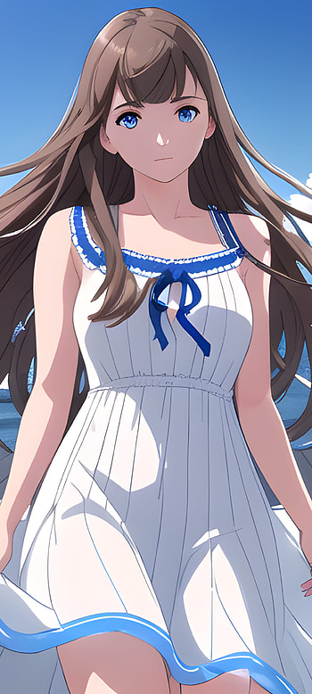 A girl on a brige of a boat, Anime, girl, anime girl HD phone wallpaper
