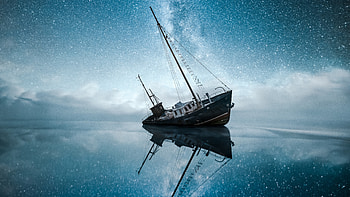 Boat In The Lost World, boat, artist, artwork, digital-art HD wallpaper