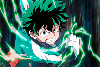 Izuku Midoriya, angry, anime boy, art HD wallpaper