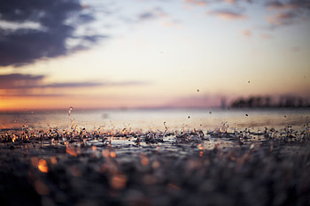 Water, Drops, Macro, Spray, Liquid HD wallpaper