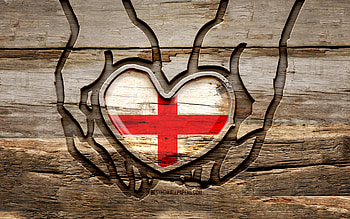 I love England, , wooden carving hands, Day of England, Flag of England, creative, England flag, English flag, England flag in hand, Take care England, wood carving, Europe, England HD wallpaper