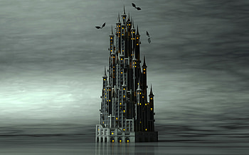Dragons, Lock, Building, Miscellanea, Miscellaneous, Fog, Fiction, That's Incredible HD wallpaper
