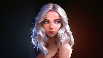 Blonde, girl, fantasy, art HD wallpaper