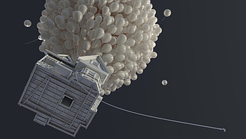 Cluster Ballooning, Up house, Sports HD wallpaper