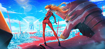 Asuka Eva Fanart , neon-genesis-evangelion, asuka-langley-soryu, anime-girl, anime, artstation HD wallpaper