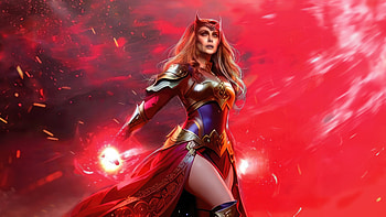 The Scarlet Witch Chaos Magic, scarlet-witch, superheroes, artwork, artist, digital-art HD wallpaper