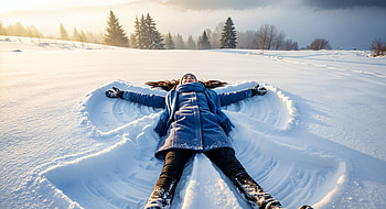 Snow Angel — Winter's Embrace, snow angel, snow, winter, coat HD wallpaper