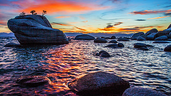 Lake Tahoe , Stunning scenery, Crystal clear waters, Tranquil lake HD wallpaper