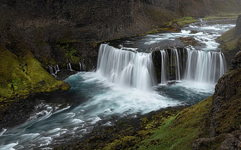 Waterfall, river, nature, water HD wallpaper