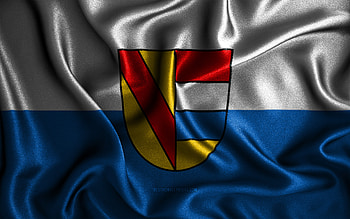 Pforzheim flag, , silk wavy flags, german cities, Flag of Pforzheim, fabric flags, Day of Pforzheim, 3D art, Pforzheim, Europe, cities of Germany, Pforzheim 3D flag, Germany HD wallpaper