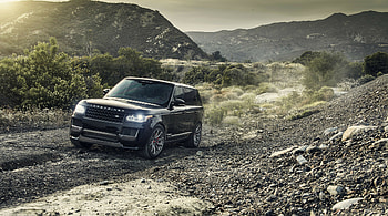 Range Rover Black Edition, Mountain stones, Front view, SUV perfection HD wallpaper