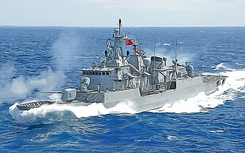 TCG Salihreis, F-246, , vector art, TCG Salihreis drawing, Turkish Naval Forces, creative art, TCG Salihreis art, F246, vector drawing, abstract ships, TCG Salihreis F-246, Turkish Navy HD wallpaper