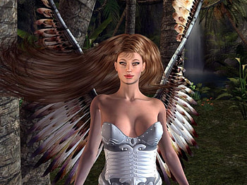 Angel, abstract, fantasy HD wallpaper