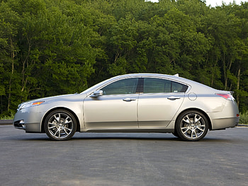 Auto, Trees, Acura, Cars, Asphalt, Side View, Style, Akura, 2008, Tl, Silver Metallic HD wallpaper