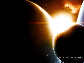 Between-Giants-Mod-II, space, planet, sun, art HD wallpaper