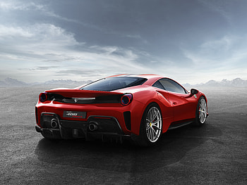 Ferrari 488 Pista, supercar, rear view HD wallpaper