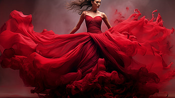 Vibrant Red Dress, red dress, red aesthetic, dress, red, fashion HD wallpaper