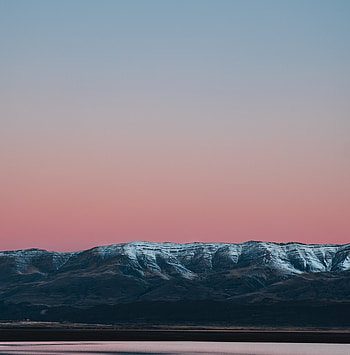 Sunset, minimal, mountains, sky HD phone wallpaper