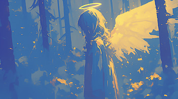 Angel Style Anime, angel, Anime, AI Art, anime angel HD wallpaper