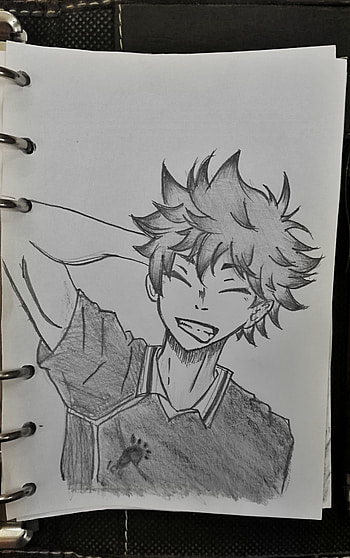 Hinata shoyo, Drawing, Anime, Haikyuu , Haikyuu HD phone wallpaper